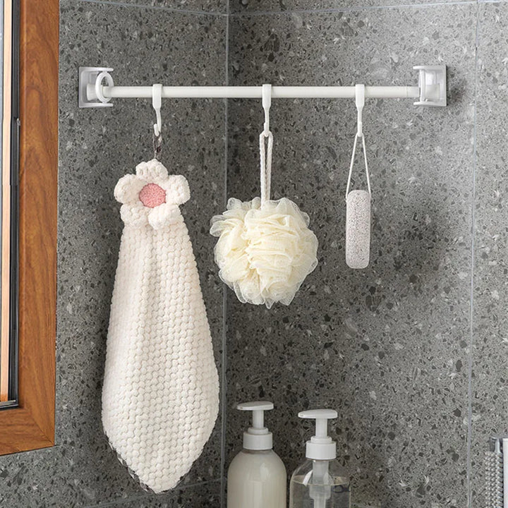 Compact swivel hanging shelf with 8 hooks | Bowlift