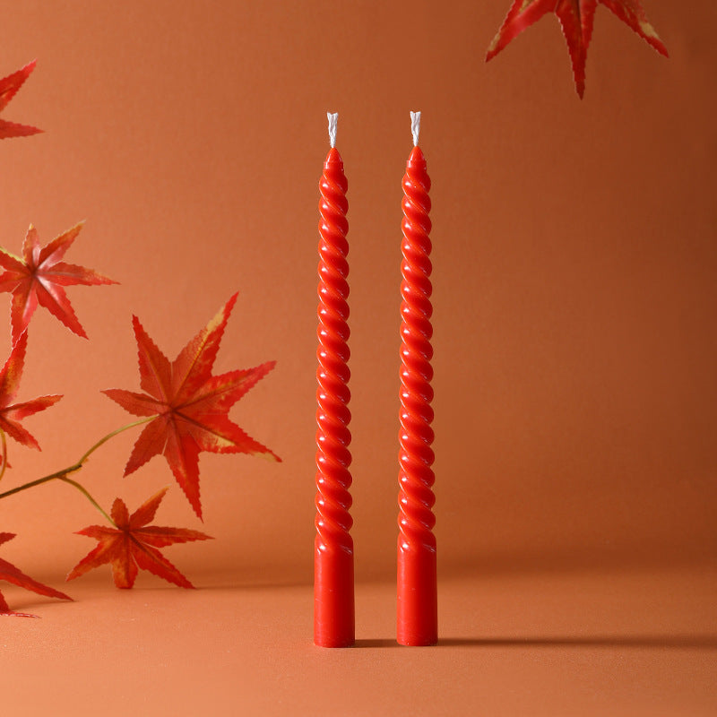 Scented candle in glass, long stems, hand-poured