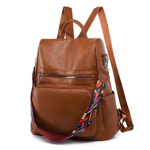 Women's backpack made of PU, modern style