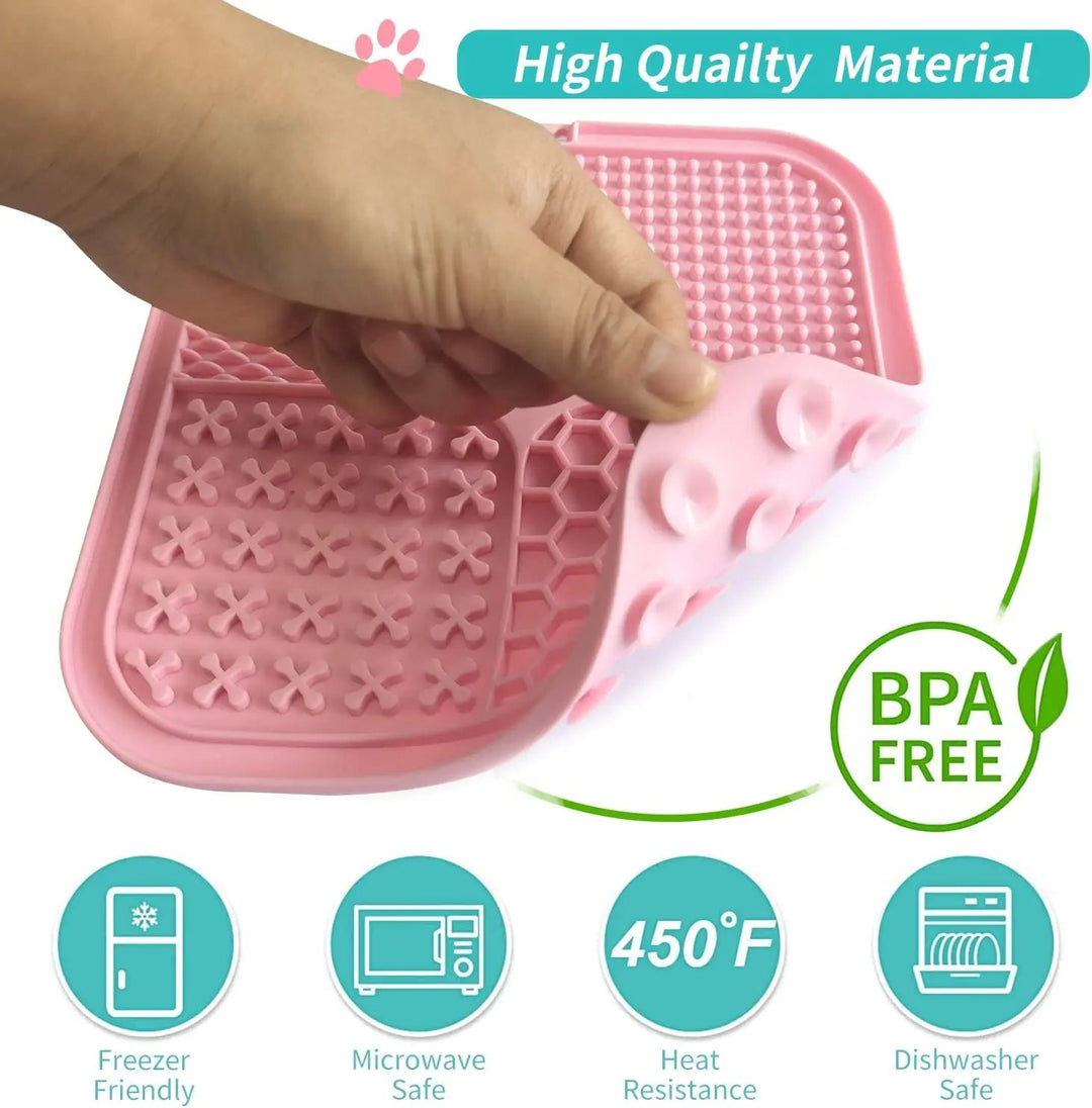 BowLift | 2pcs Dog Lick Mat with Suction Cups – Slow Feeder and Anxiety Relief