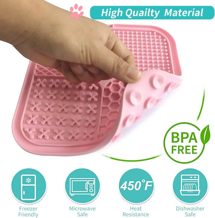 BowLift | 2pcs Dog Lick Mat with Suction Cups – Slow Feeder and Anxiety Relief