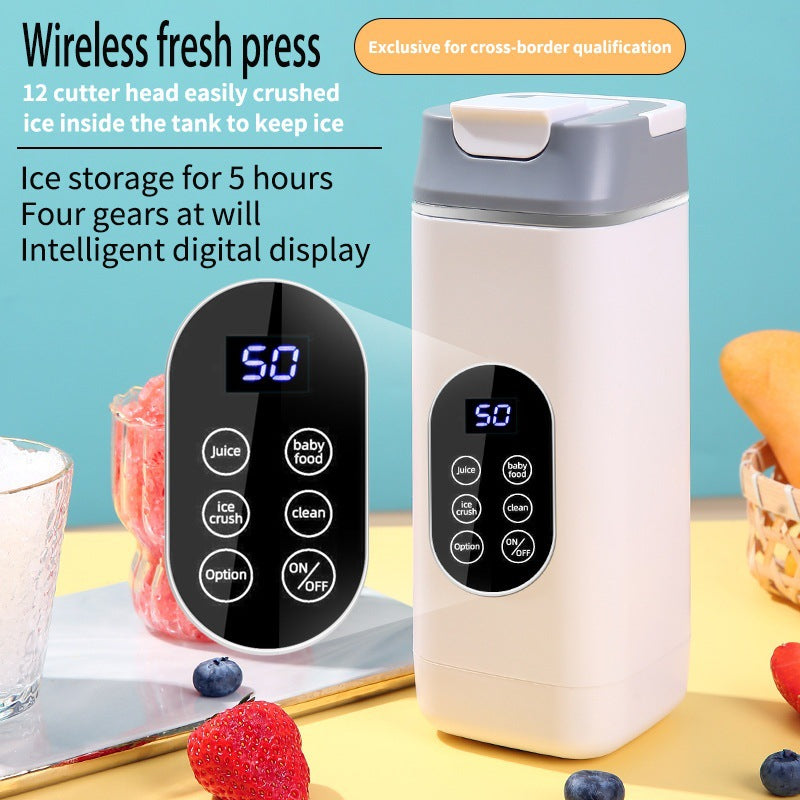 Portable juicer with 12 grinding teeth, up to 400 ml