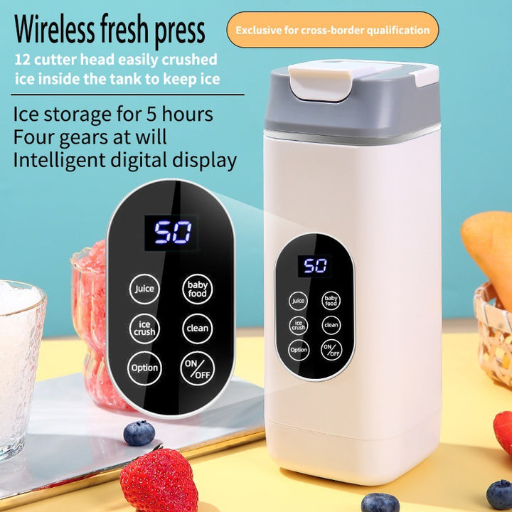 Portable juicer with 12 grinding teeth, up to 400 ml