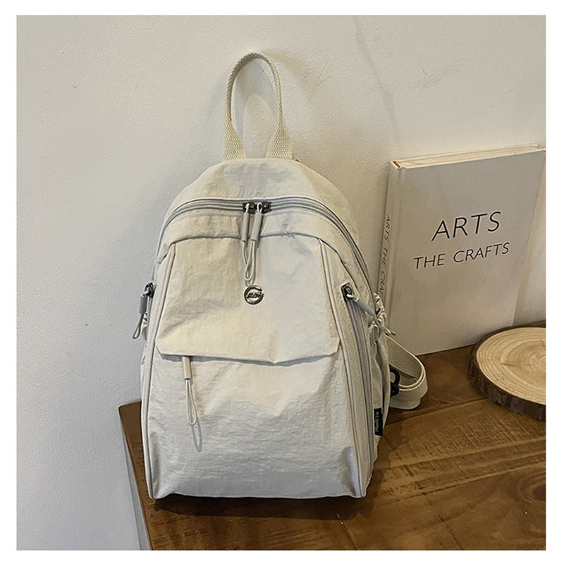 Lightweight nylon backpack, casual style