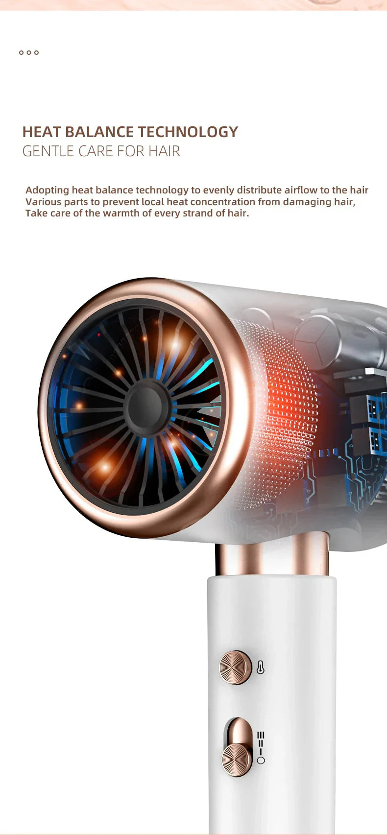 BowLift | High-performance hair dryer 2400W with cold and warm air function - Ion technology