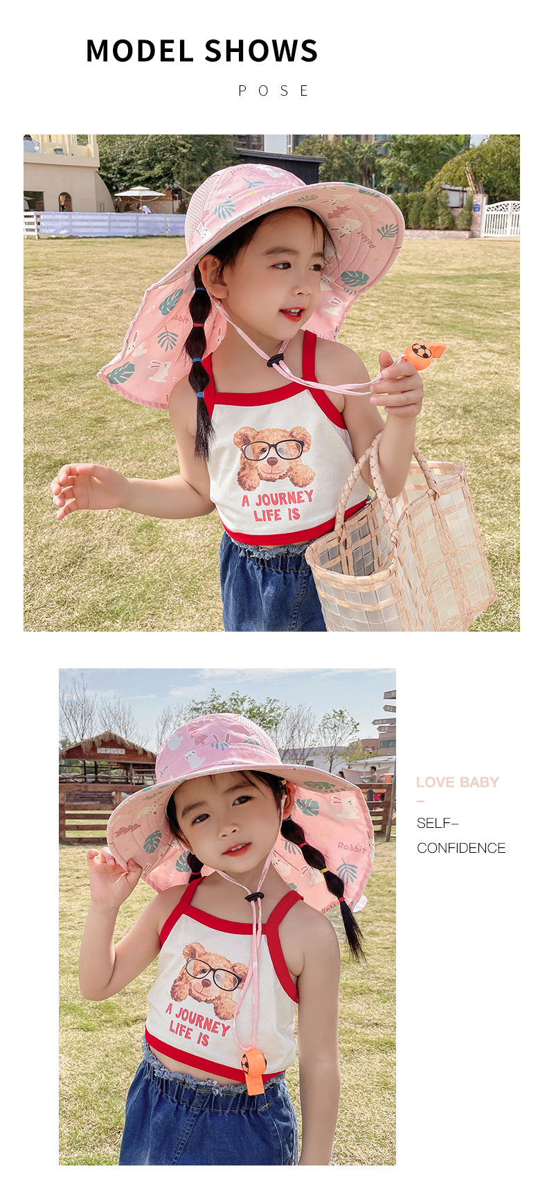 BowLift | Children's Sun Hat with UPF 50+ - Adjustable Chin Straps and Wide Brim