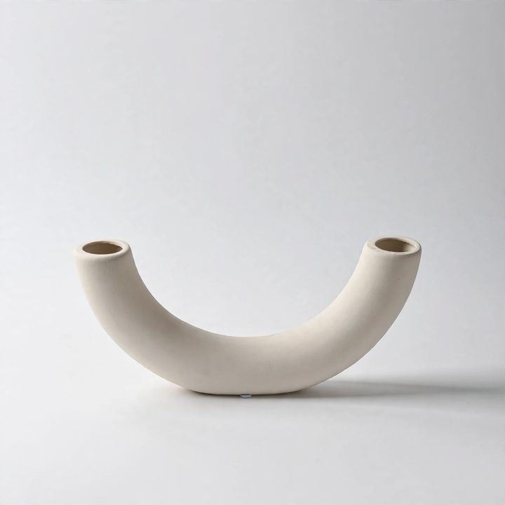 Ceramic Flower Vase, White, Nordic Style