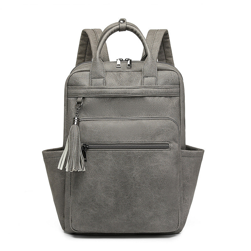 Women's backpack made of PU, large capacity