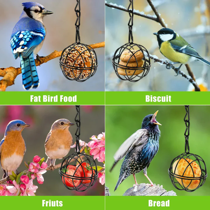 BowLift | Metal Hanging Bird Feeder Set