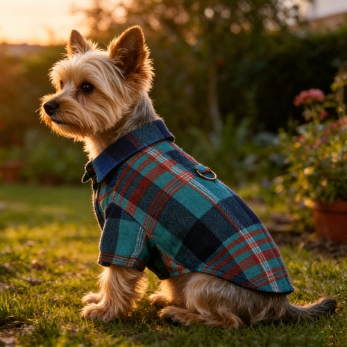 Dog coat Dachshund Brooklyn Waxed Tartan