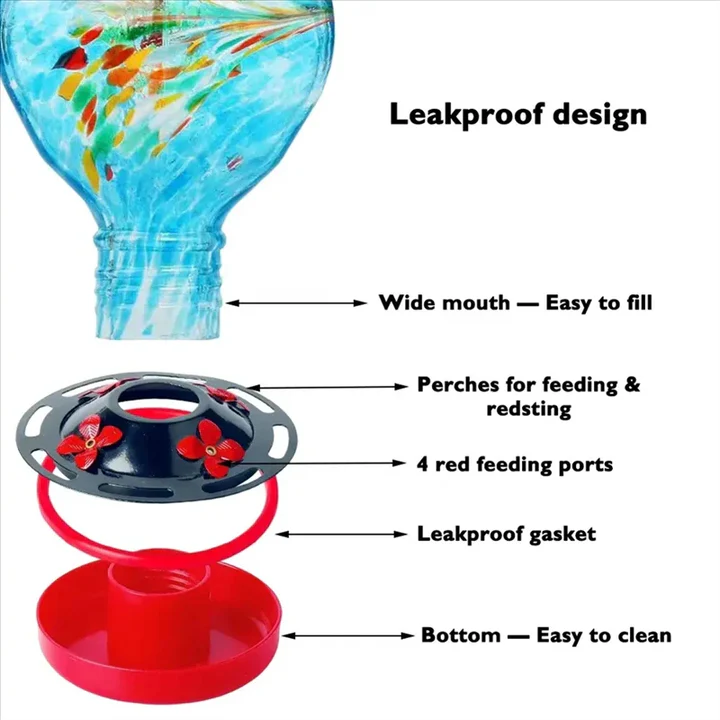 BowLift | Glass Hanging Bird Feeder