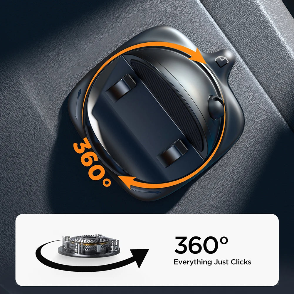 BowLift | 360° Rotating Car Phone Holder – Adjustable Dashboard and Air Vent Holder for Mobile Phones 4-6.5 Inches