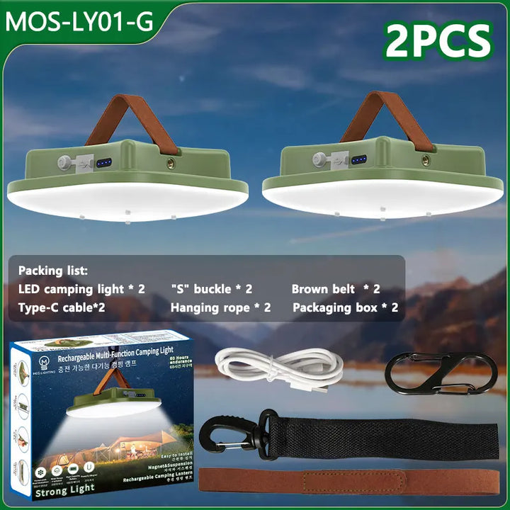 Rechargeable LED Camping Lamp with Magnets Bowlift