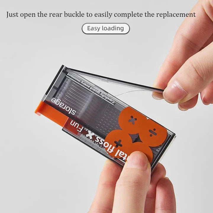 BowLift | Portable dental floss dispenser with 10 automatically ejecting dental floss sticks