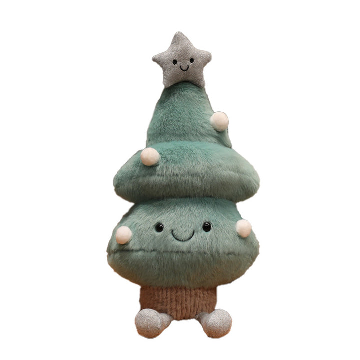 Christmas plush toys, Christmas tree, and snowflake