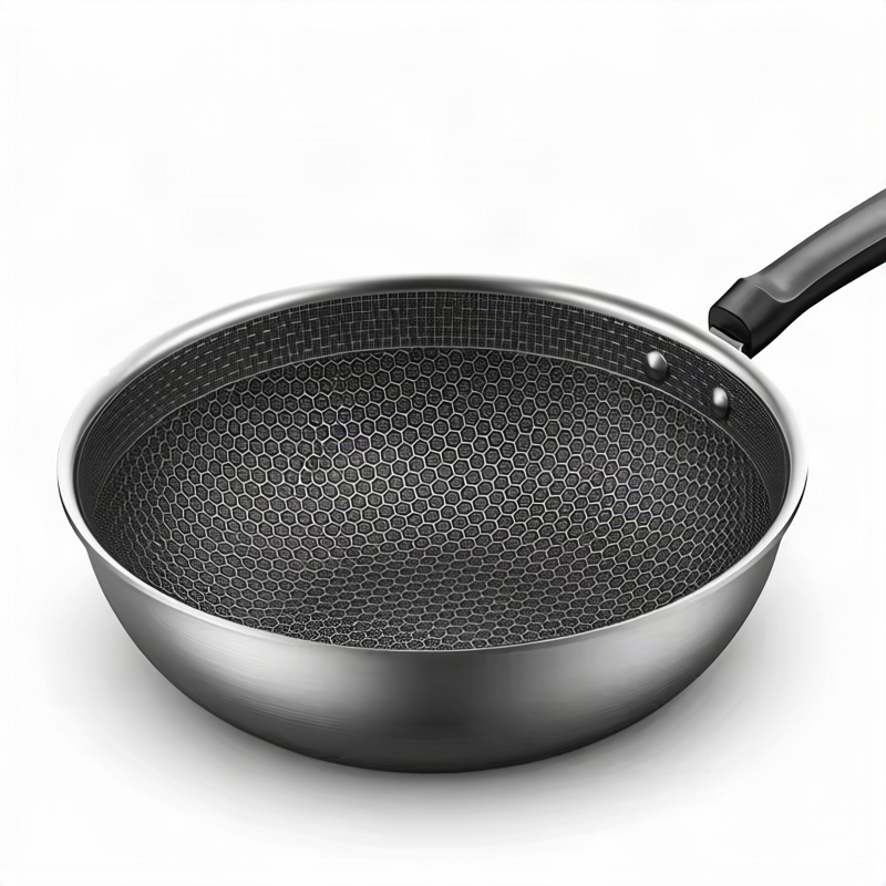 Stainless Steel Frying Pan with Glass Lid