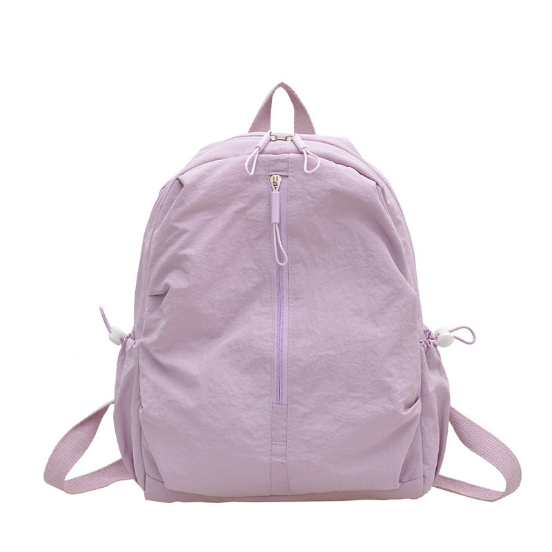 Nylon backpack, school style, for women