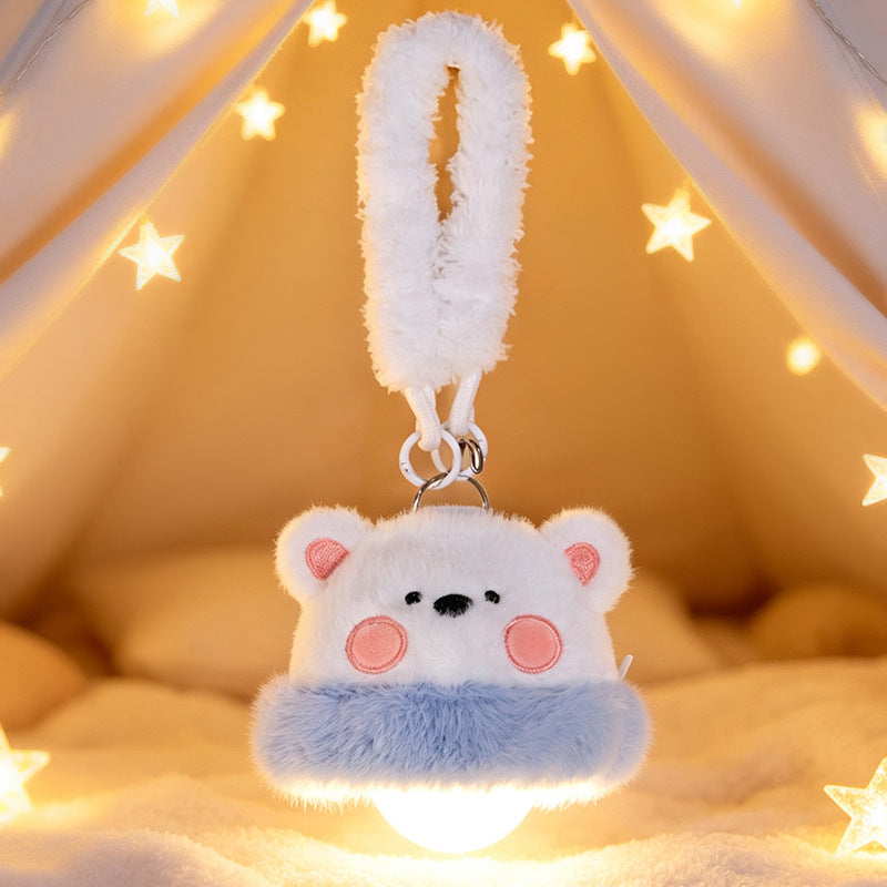 Plush pendant with LED light, 15 cm