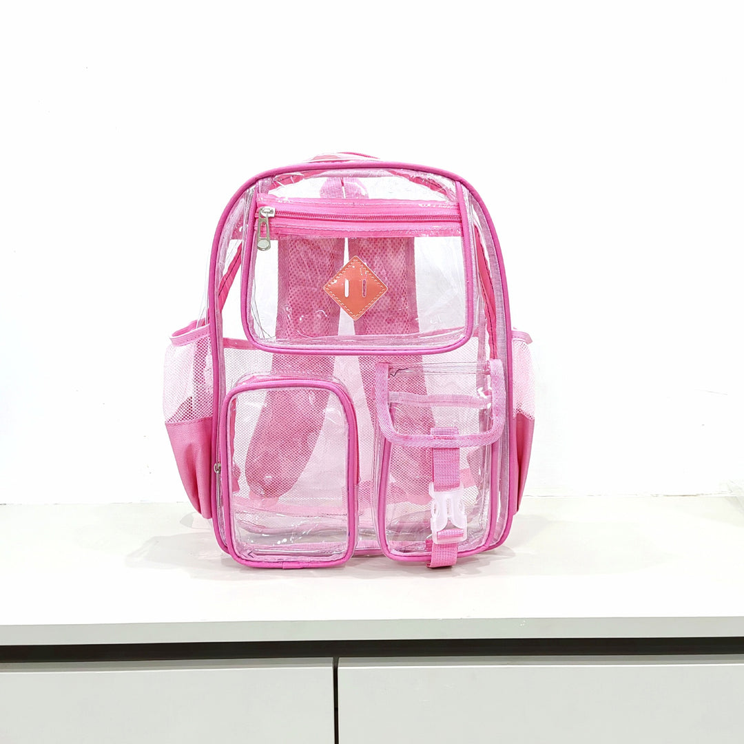 Nylon backpack, transparent, up to 15 inches, durable