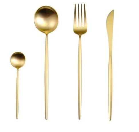 BowLift | Luxury 24-Piece Gold-Silver Cutlery Set for Stylish Table Setting