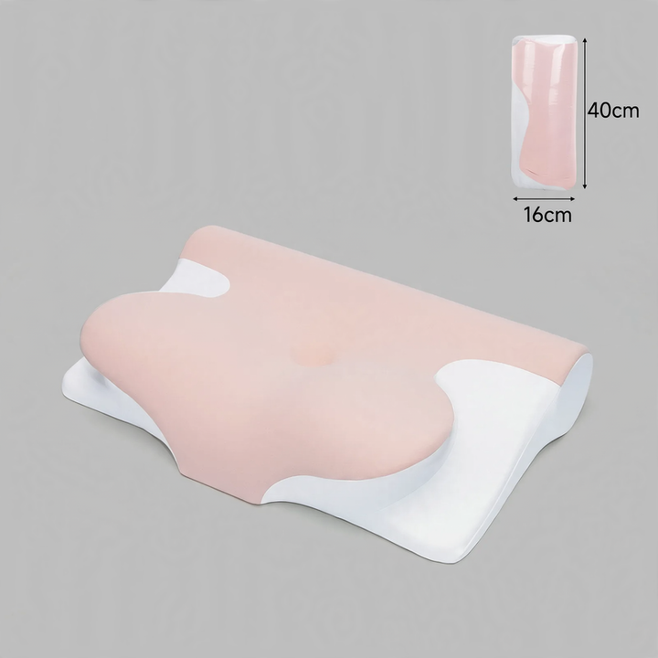Ergonomic neck support pillow made of memory foam