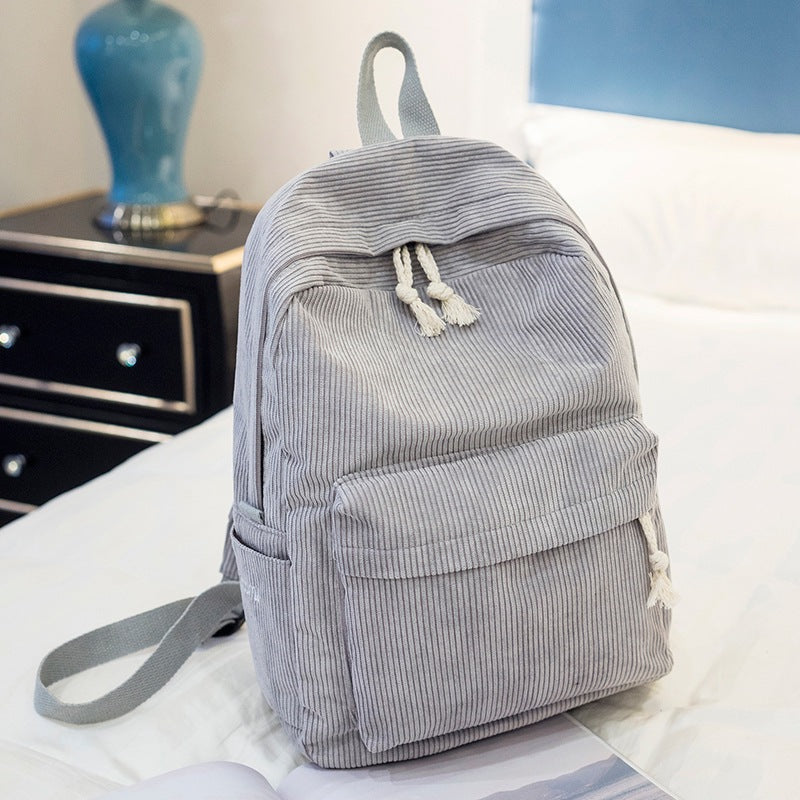 Corduroy backpack, 20–35 L, warming