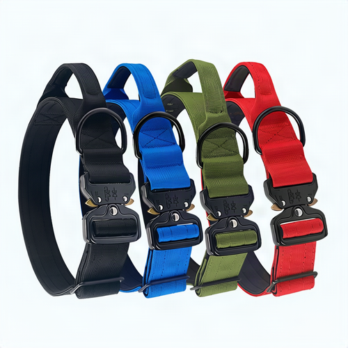Nylon dog collar with handle