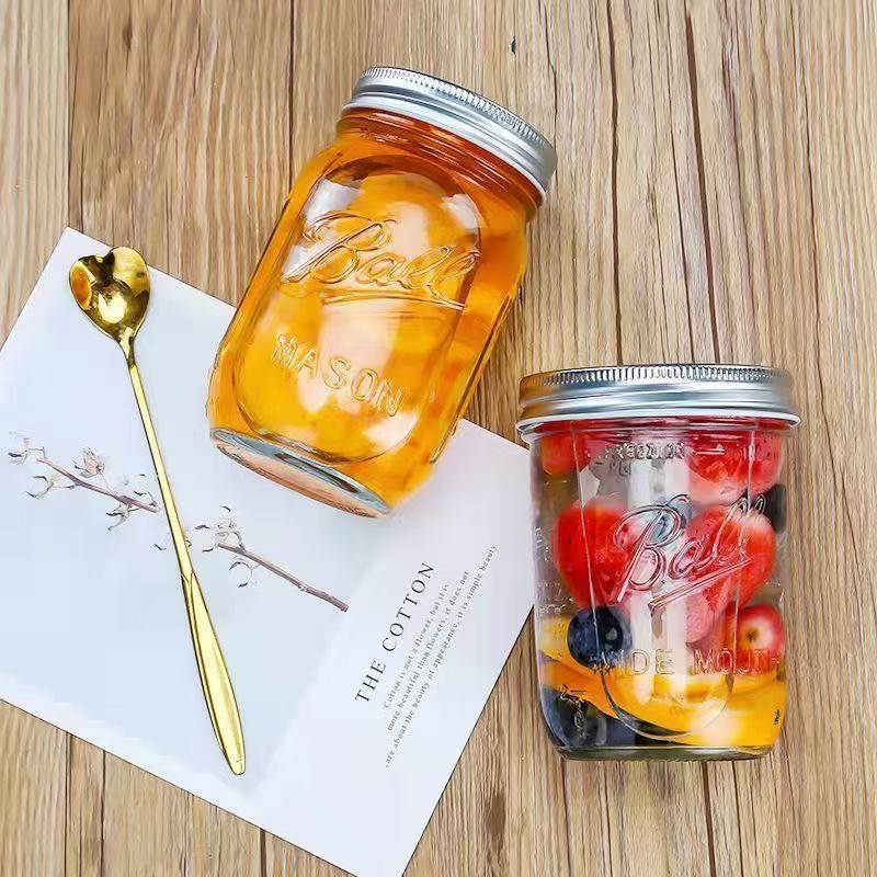 Glass storage jars, various sizes