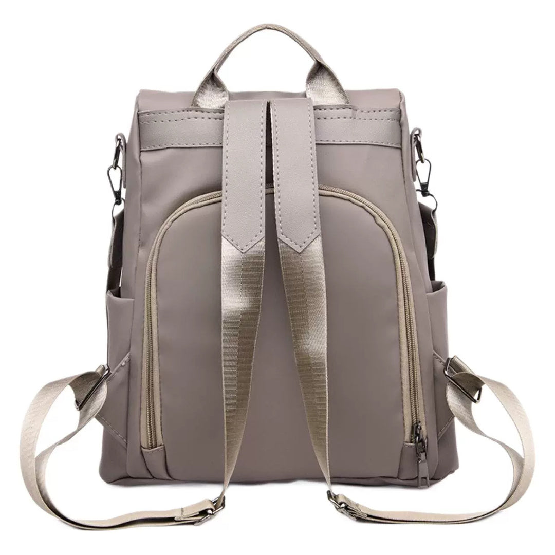 Nylon backpack for women, compact, leisure