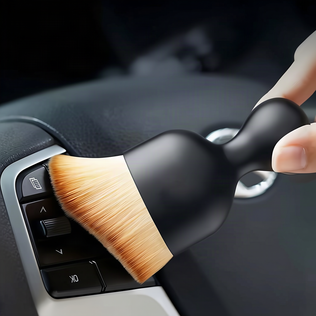 Soft dust brush for car interior