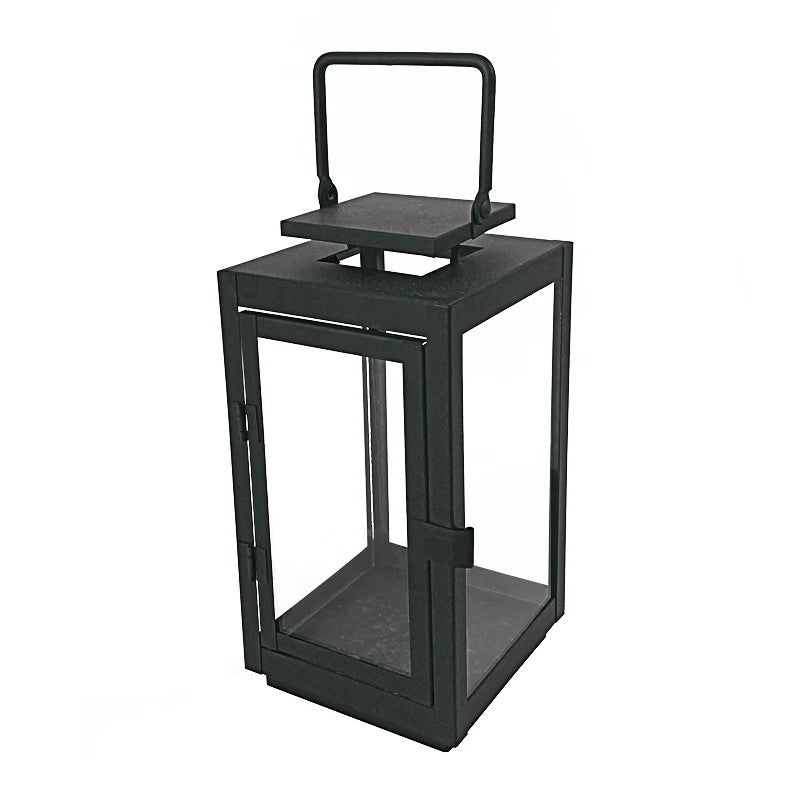 Black metal lantern, dome shape