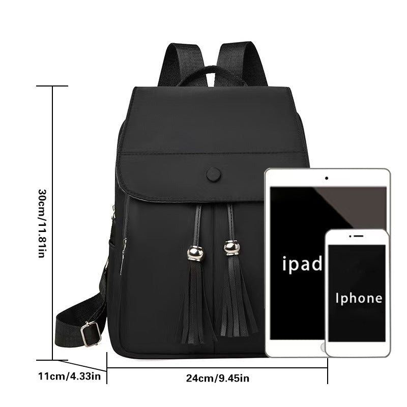 Breathable nylon backpack for women