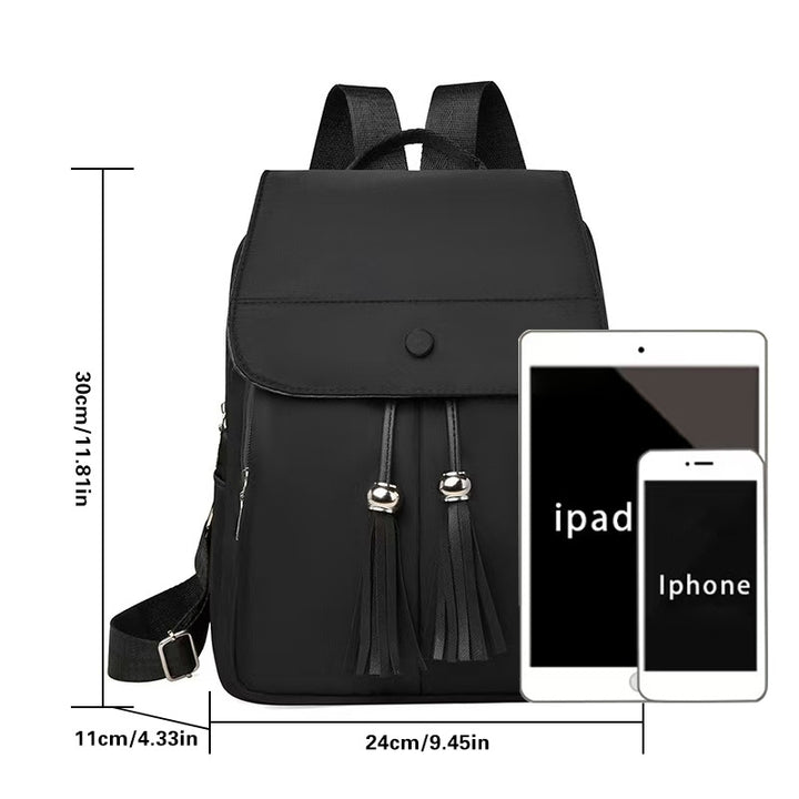 Breathable nylon backpack for women