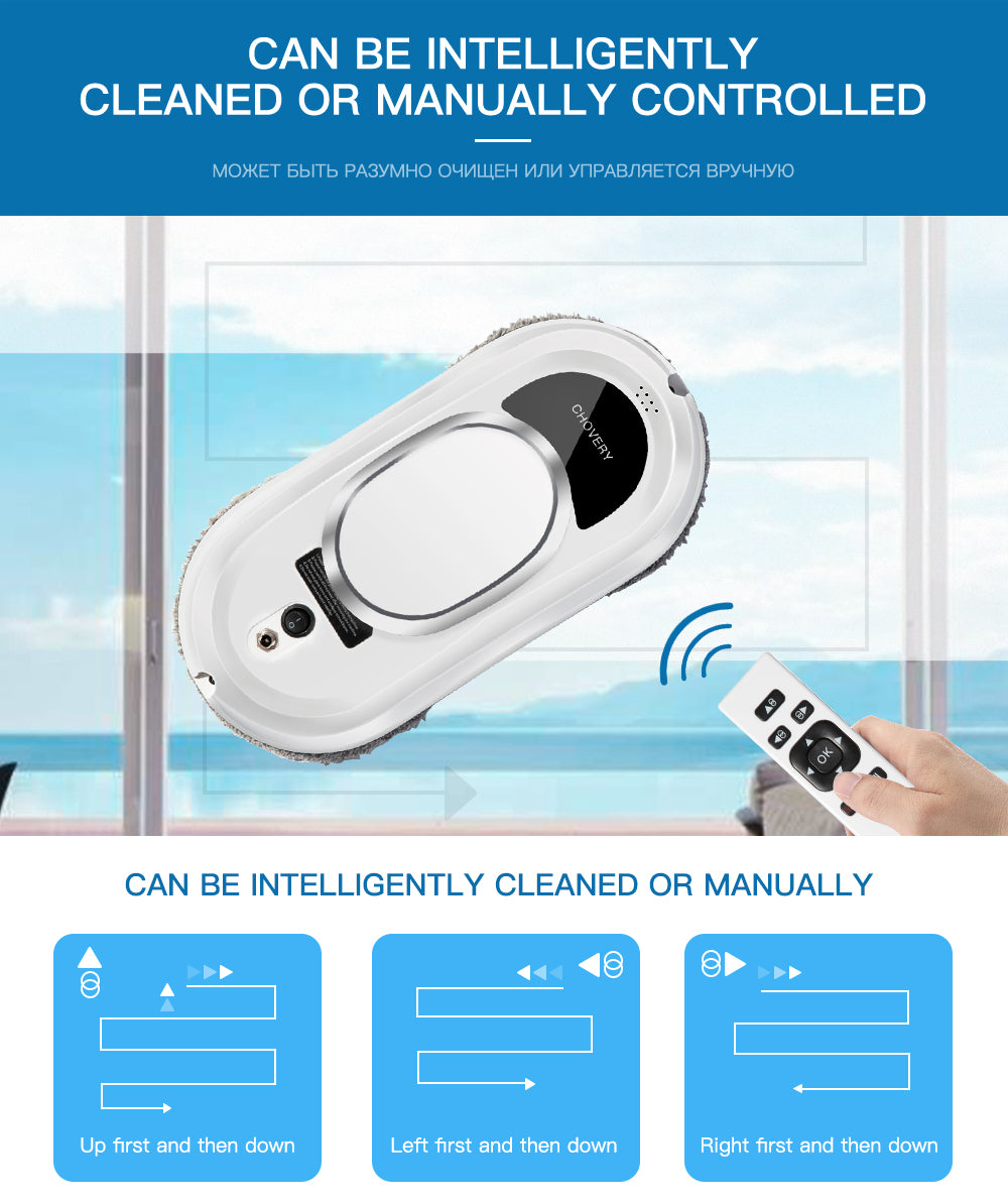 BowLift | SMART ROBOT WINDOW CLEANER WITH REMOTE CONTROL – AUTOMATIC VACUUMING AND CLEANING FUNCTION