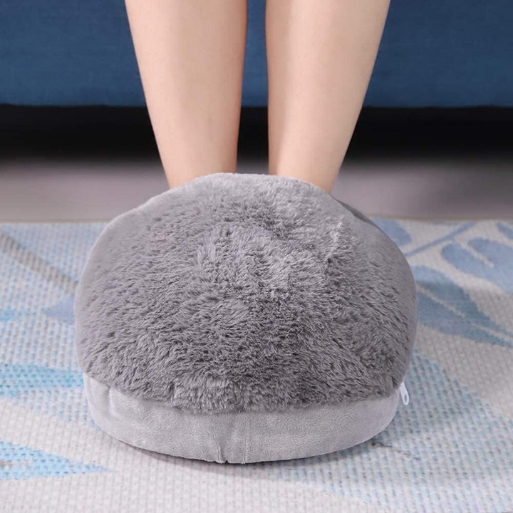 Fluffy heated foot warmers | Cozy heated foot cushion | Bowlift