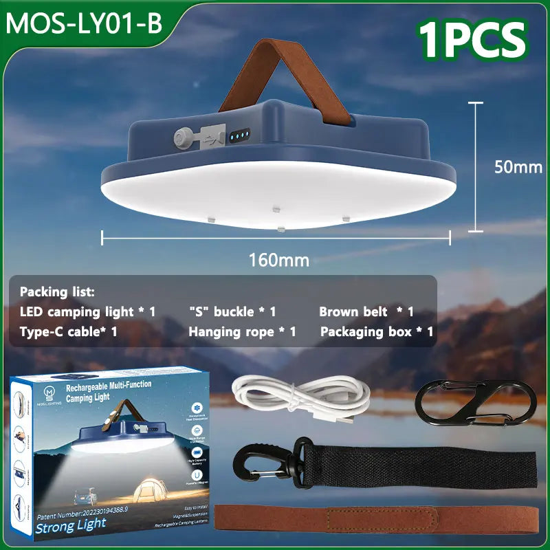 Rechargeable LED Camping Lamp with Magnets Bowlift