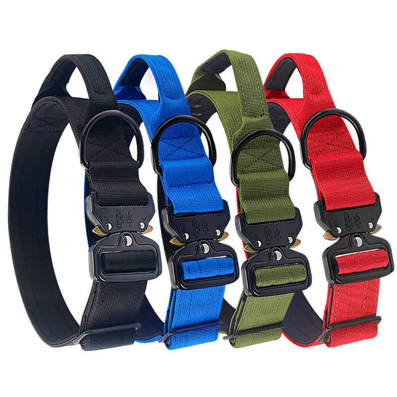 Nylon dog collar with handle