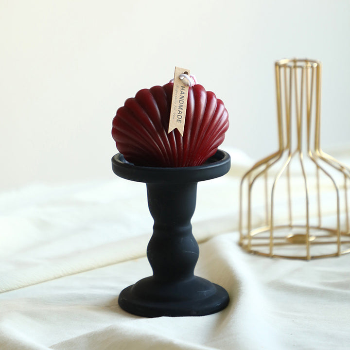 Handmade scented candle made of soy wax, wine red