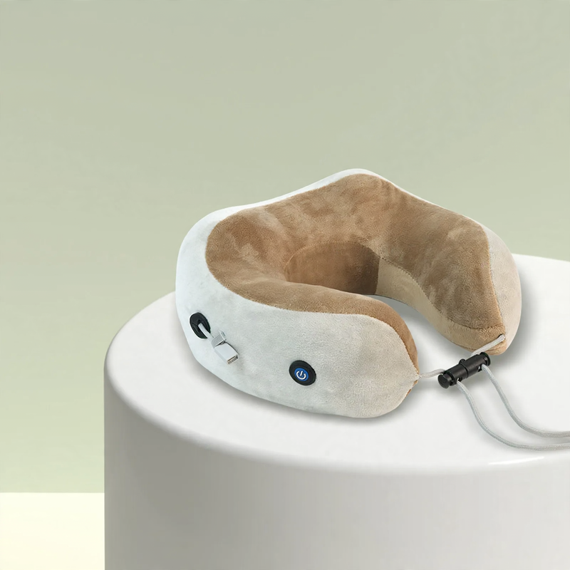 U-shaped neck massage pillow with mechanical massage