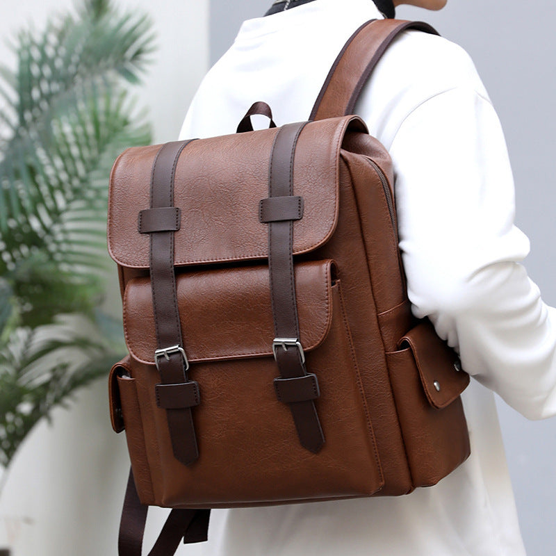 Backpack made of PU leather, 20–35 L, model 975
