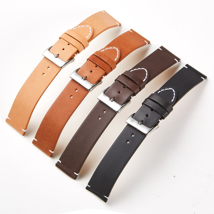 Vintage leather watch strap made of cowhide