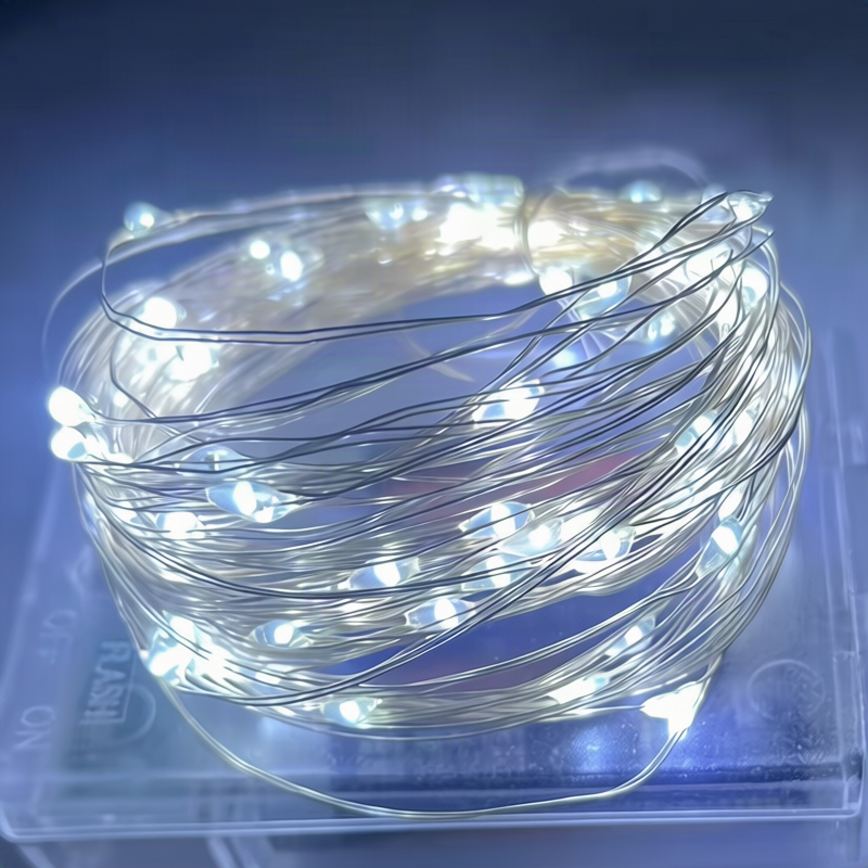 LED string lights, 10 m, 100 lights, USB/battery