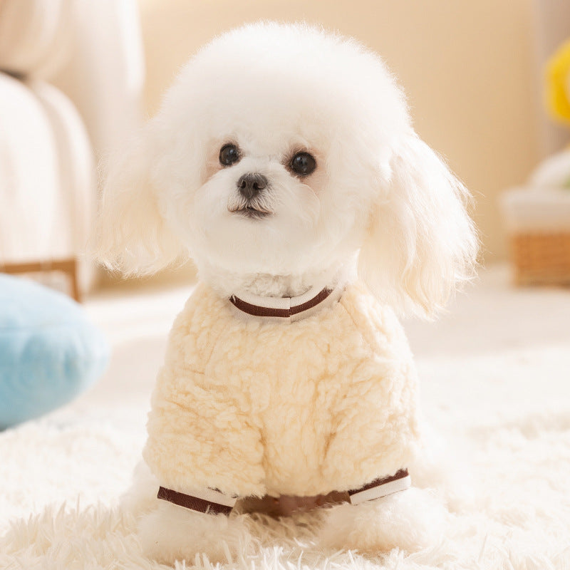 Fleece clothing for dogs and cats, two legs, winter
