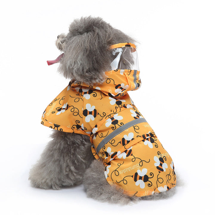 Dog rain jacket with reflectors, multiple designs