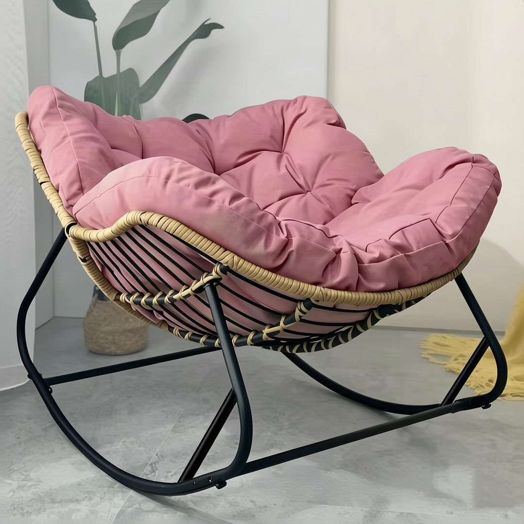 Metal rocking chair for balcony and terrace