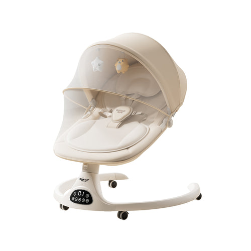 Baby bouncer with music and toys, from birth