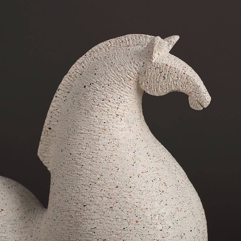 Abstract horse figure made of resin, modern style