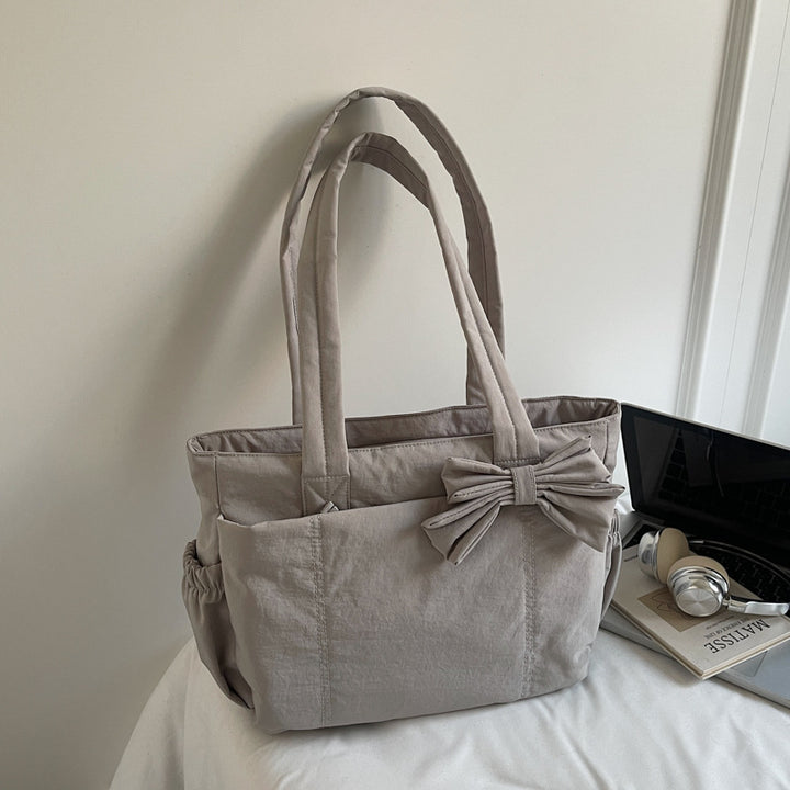 Cotton shoulder bag, tote style