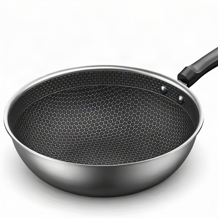 Stainless Steel Frying Pan with Glass Lid