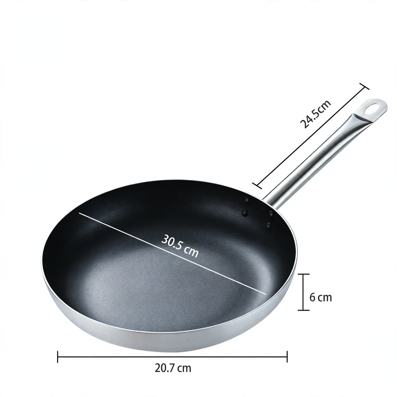 Frying pan, titanium-aluminum, non-stick